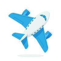 eben Vektor Illustration von Spielzeug Blau Flugzeug