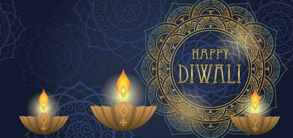 glücklich Diwali Vektor nahtlos Hintergrund Illustration mit Text Raum. horizontal wiederholbar.