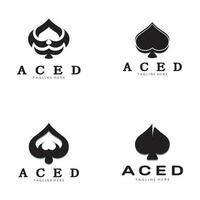 ess logotyp design för kasino poker app spel vektor