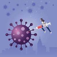 bekämpa koronavirus. affärsföretag försvarar från coronavirus
