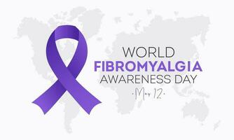 Welt Fibromyalgie Bewusstsein Tag. kann 12. Vektor Illustration auf das Thema von Welt Fibromyalgie und chronisch ermüden Syndrom Bewusstsein Tag Banner Design.