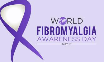 Welt Fibromyalgie Bewusstsein Tag. kann 12. Vektor Illustration auf das Thema von Welt Fibromyalgie und chronisch ermüden Syndrom Bewusstsein Tag Banner Design.