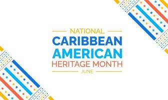 karibiska amerikan arv månad bakgrund eller baner design mall berömd i juni. vektor illustration.