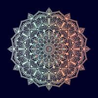 mandala konst cirkulär mönster prydnad dekoration för meditation affisch, vuxen färg bok.cirkulär blomma mandala med årgång blommig stil, skön fodrad design i årgång vektor