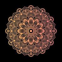 mandala konst cirkulär mönster prydnad dekoration för meditation affisch, vuxen färg bok.cirkulär blomma mandala med årgång blommig stil, skön fodrad design i årgång vektor