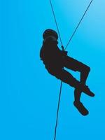 rappelling äventyrssport i illustration grafisk vektor