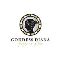 Göttin Diana Vektor Illustration Logo
