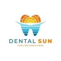 Sonne Dental Gesundheit Vektor Illustration Logo