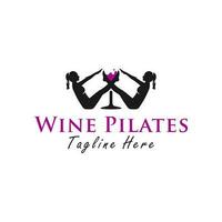 vin pilates vektor illustration logotyp