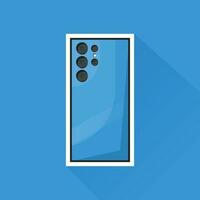Illustration Vektor von Blau Telefon zurück im eben Design