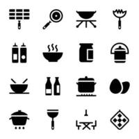 Küchenhelfer Icons Pack vektor