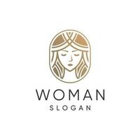 Schönheit Frau Logo Design Vektor mit einzigartig abstrakt Stil
