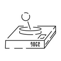 Spiel Symbole im modern dünn Linie Stil. Spielen Symbole Handy, Mobiltelefon Anwendungen. einfach Video Spiel Piktogramme. Computer und Regler oder Konsole. tragbar Spiel Gerät. vektor