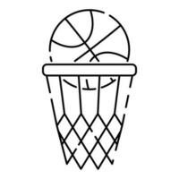 basketboll linje ikon. vektor tecken sport symbol liga isolerat.