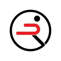 Laufen Mann Silhouette Logo, Marathon- Logo Vorlage, Laufen Verein oder Sport Verein mit Slogan Vorlage vektor