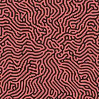 einfarbig Reaktion Diffusion organisch wellig Linie Formen abstrakt turing Muster Hintergrund vektor