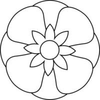 Blumenumriss-Symbol vektor