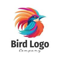 Vogel Logo bunt Gradient Illustration Vorlage Design vektor