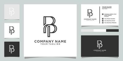 bp oder pb Initiale Brief Logo Design Vektor