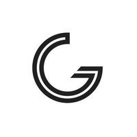 G Logo modern Brief Tehnologie Etikette Vektor elektrisch