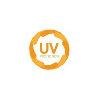 uv skydd logotyp sol- grädde solljus solkräm vektor