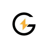g logotyp modern brev tehnologi märka vektor elektrisk