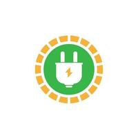 Grün Energie Logo Öko Technologie elektrisch Natur Leistung Vektor Symbol