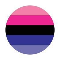 omnisexuell Stolz Flagge. lgbtq Flagge vektor