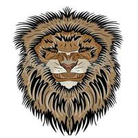 bild av en lejonets ansikte, lämplig för design t-shirts, logotyper, symboler, klistermärken och Mer vektor