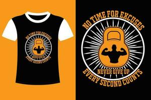 Fitness T-Shirt Design. vektor