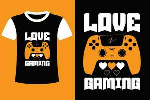 design av t-shirt för gaming. vektor