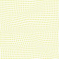 smart enkel modern abstrahera gul Färg förvränga polka punkt mönster på vit bakgrund vektor