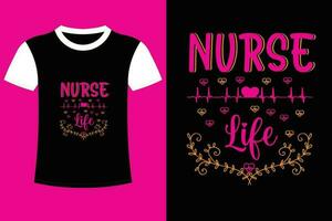 sjuksköterska liv t skjorta design. vektor