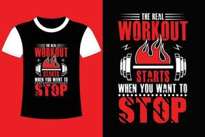 Fitness T-Shirt Design. vektor