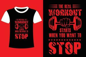 Fitness T-Shirt Design. vektor