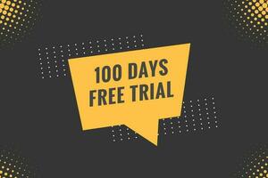 100 dagar fri rättegång baner design. 100 dag fri baner bakgrund vektor