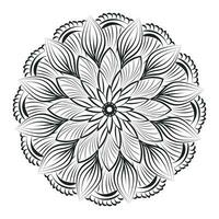 Mandala-Kunstdesign im Kreis. einfaches Mandala-Design Blumen-Mandala-Kunst Schöne Mandala-Grafik vektor