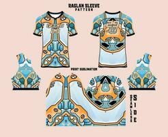 Sublimation gedruckt Raglan Ärmel Jersey Kit vektor