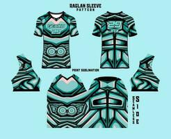 Sublimation gedruckt Raglan Ärmel Jersey Kit vektor