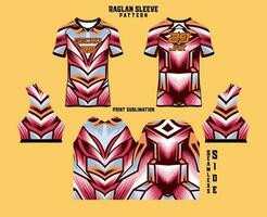 Sublimation gedruckt Raglan Ärmel Jersey Kit vektor