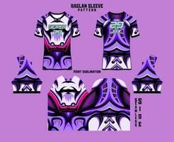 Sublimation gedruckt Raglan Ärmel Jersey Kit vektor