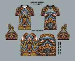 Sublimation gedruckt Raglan Ärmel Jersey Kit vektor