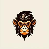 Affe Kopf Logo Vektor - - Gorilla Marke Symbol