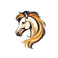 häst huvud logotyp vektor - djur- varumärke symbol