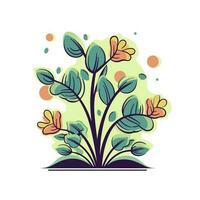 dekorativ blomma ikoner i platt stil. vår växt silhuett samling. blommig ClipArt illustration vektor