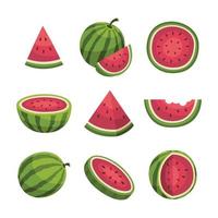 Satz Wassermelonenscheibe