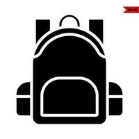 Rucksack-Glyphe-Symbol vektor