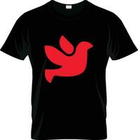 Liebe Symbol und Vogel kombinieren t Hemd Design Vektor Datei