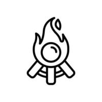 Lagerfeuer-Symbol für Ihre Website, Ihr Handy, Ihre Präsentation und Ihr Logo-Design. vektor