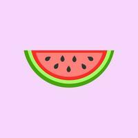 Wassermelone eben Illustration auf lila Pastell- Hintergrund vektor